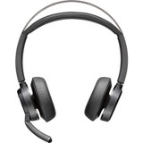 Poly Voyager Focus 2 USB-C Headset - Siri, Google Assistant - Stereo - USB Type C, Micro USB - Wired/Wireless - Bluetooth - 300 ft - - (Fleet Network)