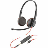 Poly Blackwire C3225 Stereo USB-C Headset (Bulk) - Stereo - Micro USB, Mini-phone (3.5mm) - Wired - 32 Ohm - On-ear - Binaural - - 7.4 (Fleet Network)