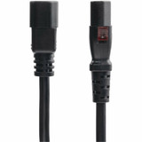 StarTech.com 10ft (3m) Power Extension Cord, IEC 60320 C14 to Locking C13, PDU Power Cord, 10A 250V, 18AWG, UL Listed Components - IEC (87L3-8A00-POWER-CORD)