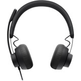 Logitech Zone Headset - Stereo - USB Type C - Wired - 32 Ohm - 20 Hz - 16 kHz - Over-the-head - Binaural - Circumaural - 6.2 ft Cable (Fleet Network)