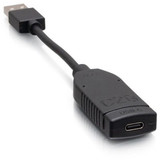 C2G USB C to USB A Dongle Adapter Converter - M/F - 1 x USB 2.0 Type A Male - 1 x USB 2.0 Type C Female - Black (C2G30062)