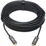 Tripp Lite by Eaton USB-C to USB-C Fiber Active Optical Cable, M/M, Black, 15 m (49 ft.) - 49.2 ft USB-C Data Transfer Cable for HDTV, (U420F-15M-V)