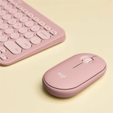 Logitech Pebble 2 Combo Wireless Keyboard and Mouse - USB Type A Wireless Bluetooth Keyboard - Tonal Rose - USB Type A Wireless Mouse (920-012199)