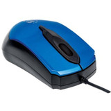 Manhattan Edge USB Wired Mouse, Blue, 1000dpi, USB-A, Optical, Compact, Three Button with Scroll Wheel, Low friction base, Three Year (177801)