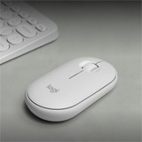 Logitech Pebble 2 M350s Mouse - Optical - Wireless - Bluetooth - Tonal White - 4000 dpi - Scroll Wheel - 3 Button(s) - Symmetrical (910-007022)