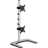 Atdec dual stack or single monitor desk mount with a freestanding base. VESA 75x75, 100x100. Suits flat and curved displays. - dual up (Fleet Network)