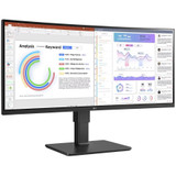 LG Ultrawide 34BQ77QB-B 34" Class Webcam UW-QHD Curved Screen LED Monitor - 21:9 - Textured Black - 34" Viewable - In-plane Switching (Fleet Network)