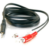 C2G Value Series Audio Y-Cable - Mini-phone Male Stereo - RCA Male Stereo - 1.83m - Black (40423)