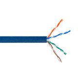 4 Pair CAT5E Solid U/UTP 350Mhz 24AWG CMR Riser Bulk Cable - Blue - 1000ft