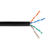 1000ft 4 Pair CAT5E 350Mhz Solid U/UTP CMP Bulk Cable - Black