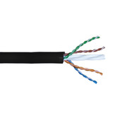 1000ft 4 Pair CAT6A Solid U/UTP 650Mhz 23AWG CMR Riser Bulk Cable - Black