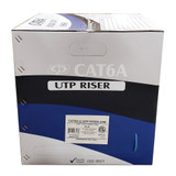 1000ft 4 Pair CAT6A Solid U/UTP 650Mhz 23AWG CMR Riser Bulk Cable - White