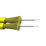 OS2 Singlemode 9 Micron (Corning) Duplex Fiber Zip Cord - 1.6mm Jacket - OFNP Plenum Fiber Bulk Cable (per meter)
