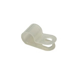 P Cable Clip, Screw-Mount (100 pack) - 6.35mm - White