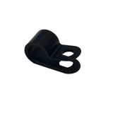 P Cable Clip, Screw-Mount (100 pack) - 7.2mm - Black