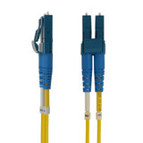 OS2 Singlemode Duplex LC/LC 9 Micron Short Boots - Fiber Optic Patch Cable - 1.6mm Jacket - OFNP Plenum - 1m