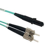 OM3 Multimode Duplex MTRJ/ST 50 Micron - Fiber Optic Patch Cable - 2mm Jacket - LSZH/OFNR - 1m