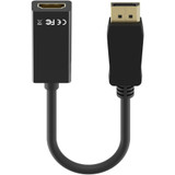 Belkin F2CD004B Audio/Video Cable - 3.6" DisplayPort/HDMI A/V Cable for Audio/Video Device, Monitor, Notebook - First End: 1 x Male - (F2CD004B)