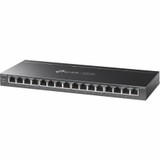 TP-Link 16-Port Gigabit Desktop Switch with 16-Port PoE+ - 16 Ports - Gigabit Ethernet - 10/100/1000Base-T - 3 Layer Supported - W - W (TL-SG116P)