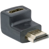 Manhattan HDMI Adapter, 4K@60Hz (Premium High Speed), Female to Male, Upward 90 Angle, Black, Ultra HD 4k x 2k, Fully Shielded, Gold - (353519)