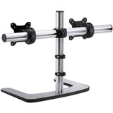 Atdec dual/single monitor desk mount with a freestanding base. VESA 75x75, 100x100. Suits flat and curved displays. - Quick display - (VFS-DH)