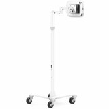 Compulocks iPad 10.9" 10th Gen Space Enclosure Medical Rolling Cart Extended Plus Hub - 4 Casters - White10.9" Screen Supported (Fleet Network)