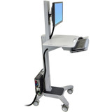 Ergotron WorkFit C-Mod Single Display Sit-Stand Workstation - Steel, Plastic, Aluminum - Two-tone Gray (Fleet Network)