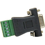 StarTech.com RS422 RS485 Serial DB9 to Terminal Block Adapter - 1 x DB-9 Male Serial - Terminal Block - Black (DB92422)