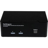 StarTech.com Dual Monitor DisplayPort KVM Switch - 2 Port - USB 2.0 Hub - Audio and Microphone - DP KVM Switch (SV231DPDDUA) - Control (Fleet Network)