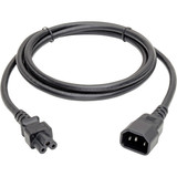 Tripp Lite 6ft Laptop Power Cord Adapter Cable C14 to C5 2.5A 18AWG 6' - For Computer, Notebook, PDU - 120 V AC / 2.50 A, 230 V AC - (P014-006)