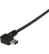 StarTech.com 3 ft Mini USB Cable - A to Right Angle Mini B - Type A Male USB - Type B Male mini-USB - 3ft - Black (USB2HABM3RA)