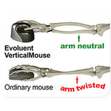 Evoluent Vertical Mouse 4 For Left-Hand - Optical - Cable - USB 2.0 - Scroll Wheel - 6 Button(s) - Left-handed Only (VM4L)