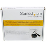 StarTech.com USB to Serial Adapter - 1 port - USB Powered - FTDI USB UART Chip - DB9 (9-pin) - USB to RS232 Adapter - DB-9 Male USB - (ICUSB2321F)