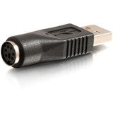 C2G USB Male to PS2 Female Adapter - 1 x Type A Male USB - 1 x Mini-DIN (PS/2) Female Keyboard - Black (Fleet Network)