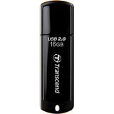 Transcend 16GB JetFlash 350 USB 2.0 Flash Drive - 16 GB - USB 2.0 - 15 MB/s Read Speed - 7 MB/s Write Speed - Black (TS16GJF350)