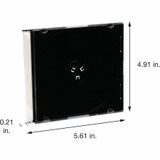 Verbatim CD/DVD Black Slim Jewel Cases - 200pk (bulk) - Book Fold - Black - 1 CD/DVD (94868)