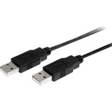StarTech.com 1m USB 2.0 A to A Cable - M/M - USB - 1m - 1 Pack - 1 x Type A Male USB - 1 x Type A Male USB - Black (USB2AA1M)