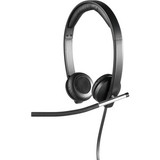 Logitech USB Headset Stereo H650e - Stereo - USB - Wired - 50 Hz - 10 kHz - Over-the-head - Binaural - Supra-aural - Noise Cancelling (981-000518)