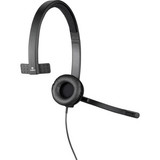 Logitech USB Headset Mono H650e - Mono - USB - Wired - 50 Hz - 10 kHz - Over-the-head - Monaural - Supra-aural - Noise Cancelling (Fleet Network)