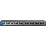 Linksys LGS116 16-Port Gigabit Ethernet Switch - 16 x Gigabit Ethernet Network - Twisted Pair - 2 Layer Supported - Desktop, Wall - (Fleet Network)
