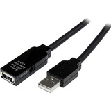 StarTech.com 10m USB 2.0 Active Extension Cable - M/F - 32.8 ft USB Data Transfer Cable - First End: 1 x Type A Male USB - Second End: (USB2AAEXT10M)