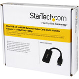 StarTech.com USB 3.0 to HDMI Display Adapter Converter 1080p (1900x1200) Dual / Multi-Monitor Video Cable w/ External Graphics Card - (USB32HDES)
