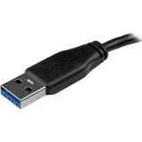 StarTech.com 2m (6ft) Slim SuperSpeed USB 3.0 A to Micro B Cable - M/M - 6.6 ft USB Data Transfer Cable for Hard Drive, Card Reader, - (USB3AUB2MS)