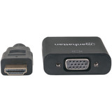 Manhattan HDMI to VGA Converter - 9" HDMI/VGA A/V Cable for Notebook, Desktop Computer, Projector, Video Device - First End: 1 x HDMI (151467)
