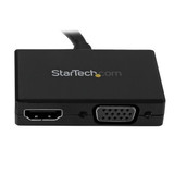 StarTech.com Travel A/V Adapter: 2-in-1 DisplayPort to HDMI or VGA - DisplayPort/HDMI/VGA A/V Cable for Audio/Video Device, Ultrabook, (DP2HDVGA)