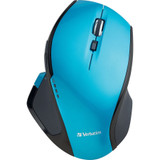 Verbatim Wireless Desktop 8-Button Deluxe Mouse - Blue LED - Wireless - Radio Frequency - Blue - 1 Pack - USB - 1600 dpi - Scroll - 8 (99019)