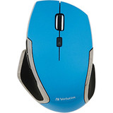 Verbatim Wireless Notebook 6-Button Deluxe Blue LED Mouse - Blue - Blue LED - Wireless - Radio Frequency - Blue - 1 Pack - USB - Wheel (99016)