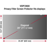 ViewSonic Privacy Screen Filter - For 28" Widescreen (Fleet Network)