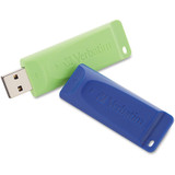 Verbatim 32GB Store 'n' Go USB Flash Drive Pack - 32 GB - USB 2.0 - Blue, Green - 2/Pack - TAA Compliant (Fleet Network)