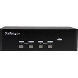 StarTech.com 4-port KVM Switch with Dual VGA and 2-port USB Hub - USB 2.0 - 4 Computer(s) - 1 Local User(s) - 1920 x 1200 - 8 x USB10 (Fleet Network)